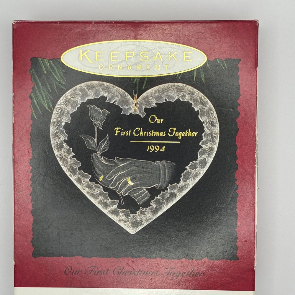 Hallmark Keepsake Our First Christmas Together 1994 Acrylic Heart Ornament - Picture 1 of 3